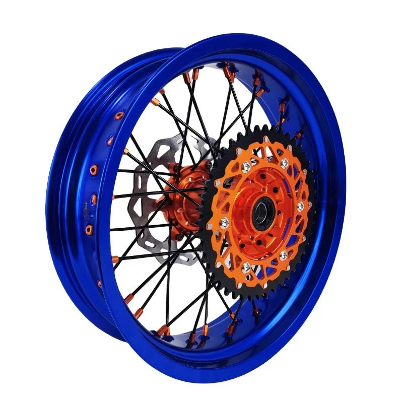 KTM/EXC Supermoto Wheels Blue/Orange