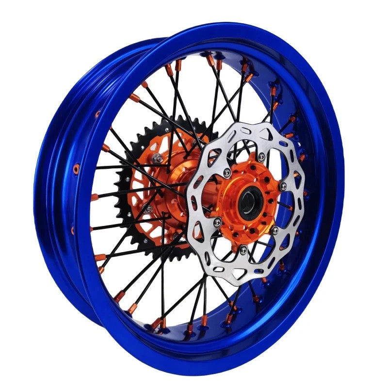 KTM/EXC Supermoto Wheels Blue/Orange