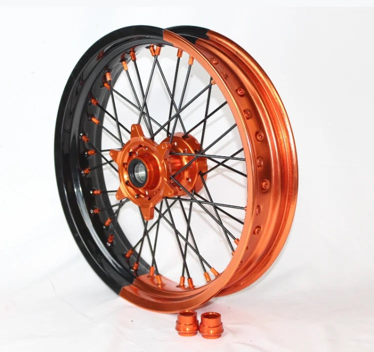 KTM/EXC Supermoto Wheels ORANGE/ BLACK