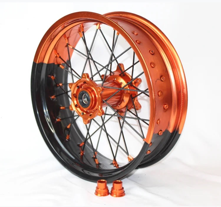 KTM/EXC Supermoto Wheels ORANGE/ BLACK