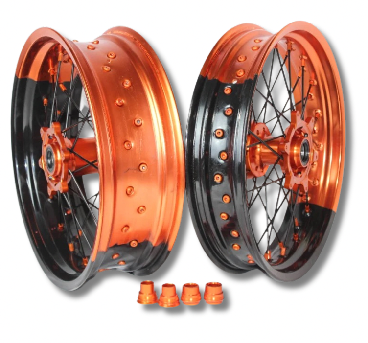 KTM/EXC Supermoto Wheels ORANGE/ BLACK