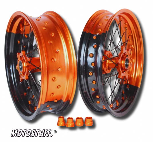 KTM/EXC Supermoto Wheels ORANGE/ BLACK